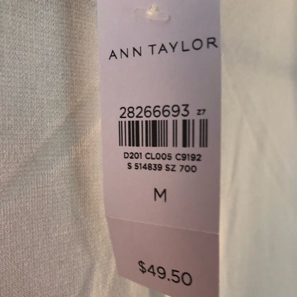 Ann Taylor Shell Cream Mock Turtleneck Sleeveless Top Sz M BNWT Off White Tank - Picture 7 of 12